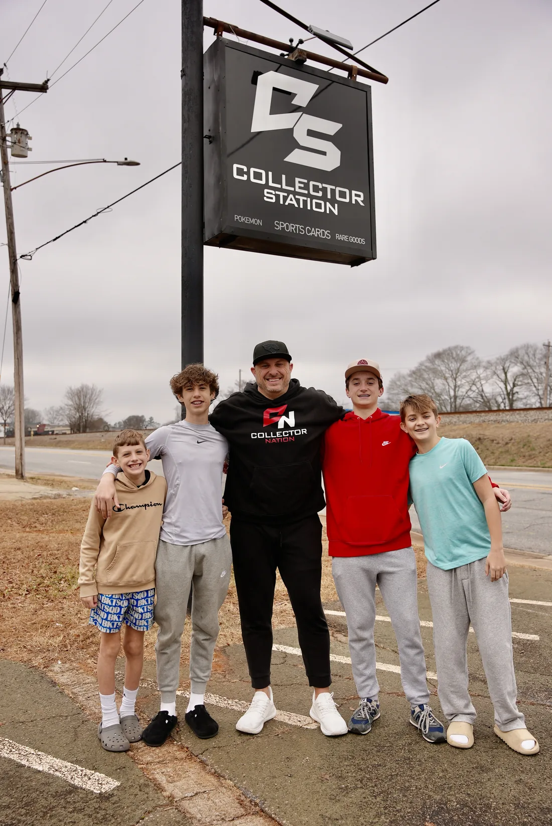 Ryan and his sons outside Collector Station
